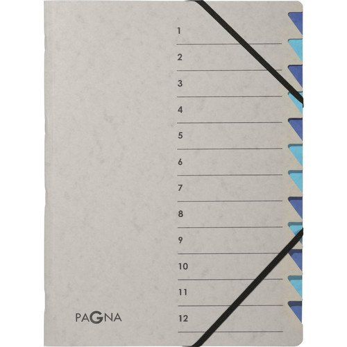 PAGNA - PAGNA Trieur 'Easy Grey', A4, 12 compartiments, gris / bleu () PAGNA  - PAGNA