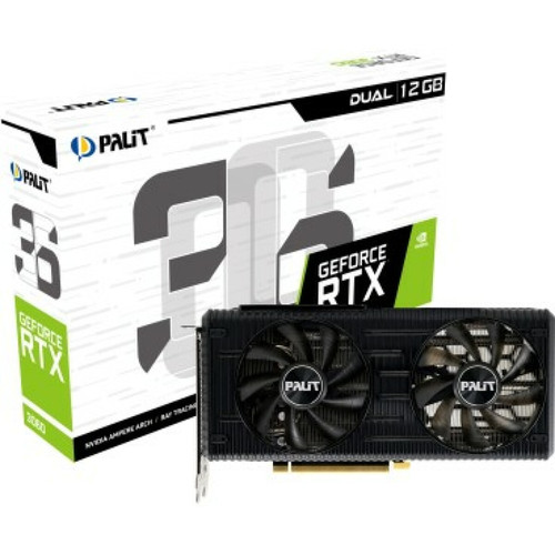 Palit - Carte Graphique Nvidia Palit GeForce RTX 3060 Dual LHR 12Go - Carte Graphique NVIDIA 2 go
