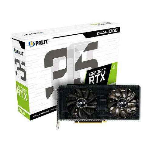 Palit - GeForce RTX 3050 Dual (LHR) Palit  - Carte Graphique 8 go