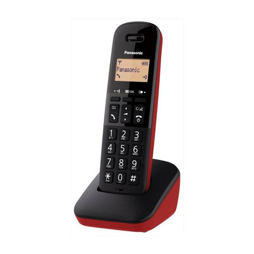 Panasonic - Panasonic KX-TGB610JTR téléphone Téléphone analog/dect Noir, Rouge Identification de l'appelant Panasonic  - Bonnes affaires Téléphone fixe
