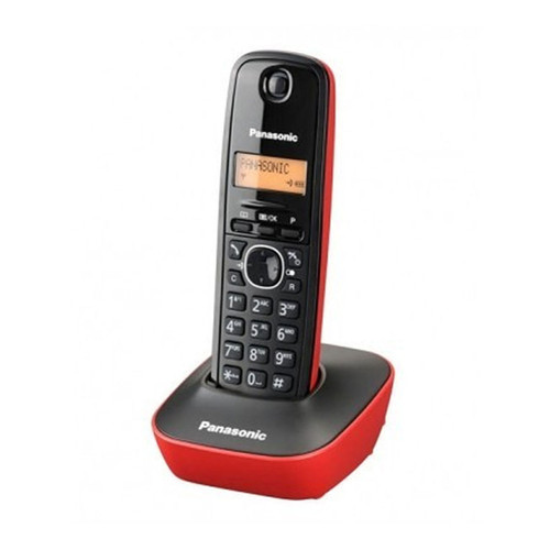 Panasonic - Dect Panasonic TG1611 rouge noir Panasonic  - Bonnes affaires Téléphone fixe filaire