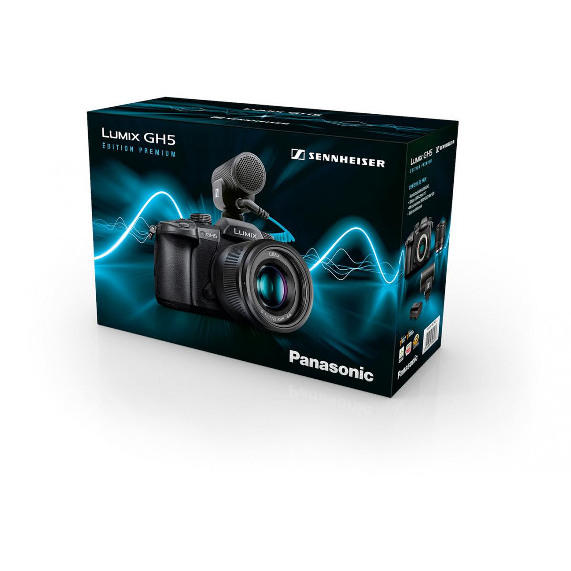 Appareil compact Panasonic Pack Lumix GH5 Noir + G 25mm f/1,7 + Micro Sennheiser MKE 200+ 2ème batterie