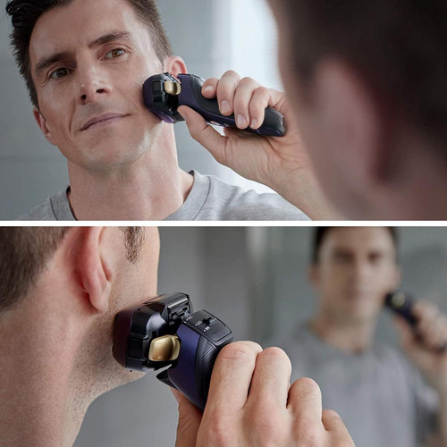 Panasonic - rasoir électrique pour Homme Doté de 5 Lames et d'une Tête Multidirectionnelle bleu noir - Rasoir électrique