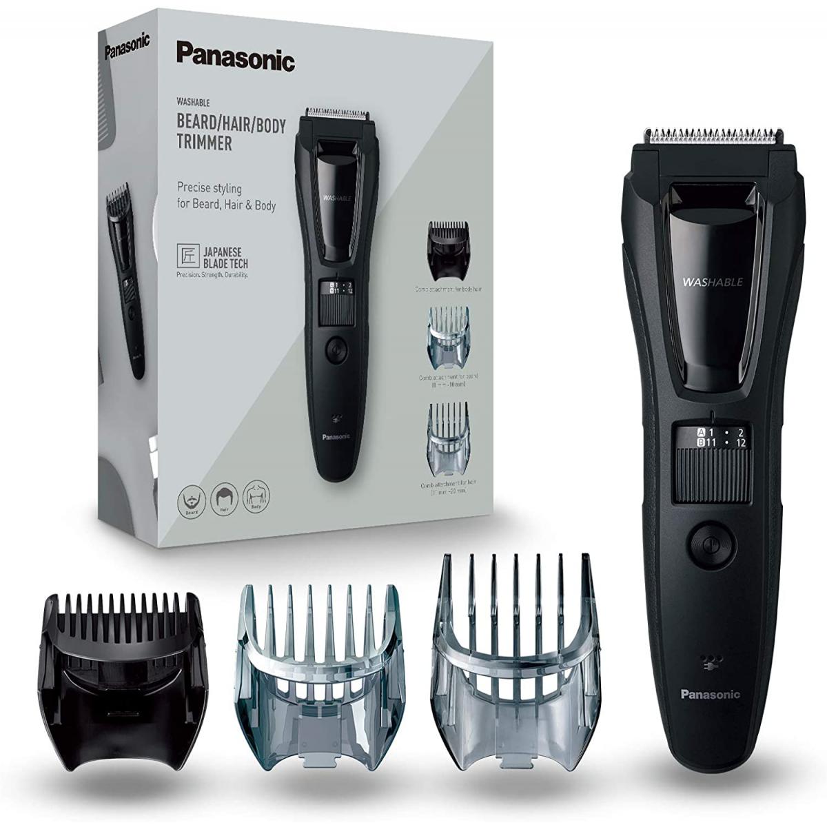 Panasonic tondeuse électrique pour homme corps barbe et tête 3 en 1 rechargeable étanche noir
