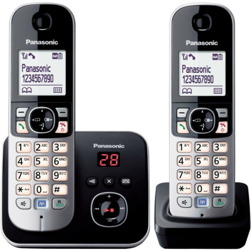Téléphone fixe-répondeur Panasonic Téléphone sans fil KX-TG6822FRB