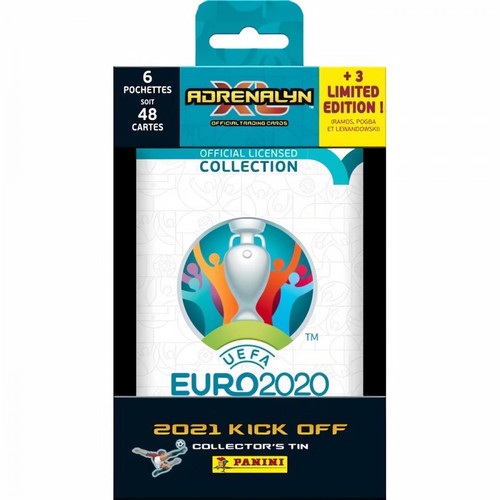 Paninaro - UEFA EURO Football 2020 - Boite métal de 6 pochettes + 3 cartes édition limitée - Cartes a collectionner - Panini Paninaro - Carte panini