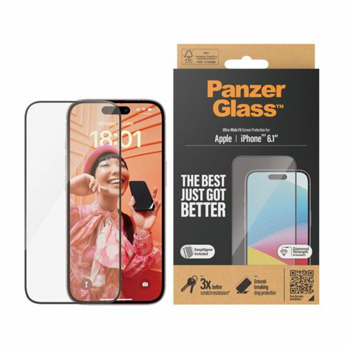Panzerglass Panzer Glass Protection d'écran pour Apple iPhone 15 UWF Antibactérienne Transparent