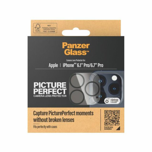 Protection écran smartphone Panzer Glass Protection Caméra pour iPhone 15 Pro/15 Pro Max PicturePerfect Transparent