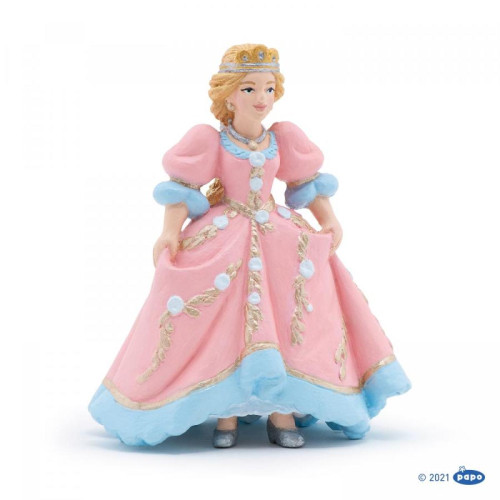 Papo - 39204 Princesse au bal robe rose et bleu Papo  - Cadeau enfant 6 a 8 ans