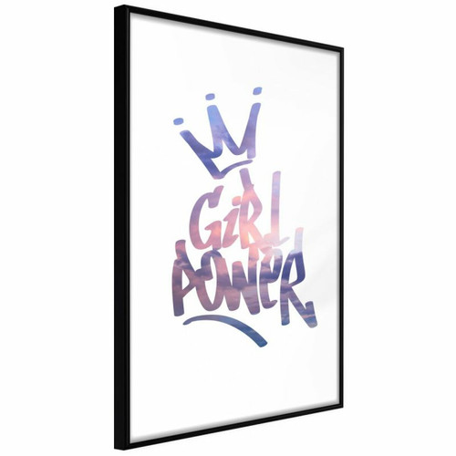Paris Prix - Affiche Murale Encadrée Girl Power 40 x 60 cm Noir Paris Prix  - Paris Prix
