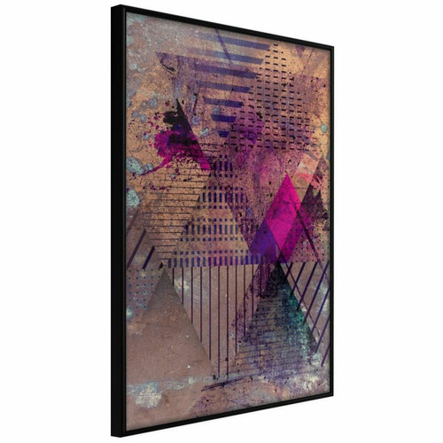 Affiches, posters Paris Prix Affiche Murale Encadrée Pink Patchwork I 20 x 30 cm Noir