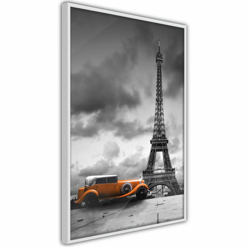 Paris Prix - Affiche Murale Encadrée Under the Eiffel Tower 30 x 45 cm Blanc Paris Prix  - Décoration