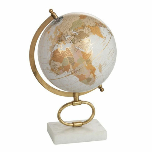 Paris Prix - Globe sur Pied en Marbre Mappemonde 36cm Or Paris Prix  - Statues Or