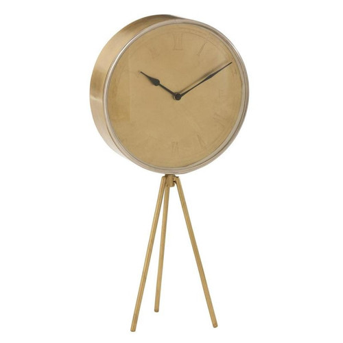 Paris Prix - Horloge à Poser Design Trépied 62cm Or - Paris Prix
