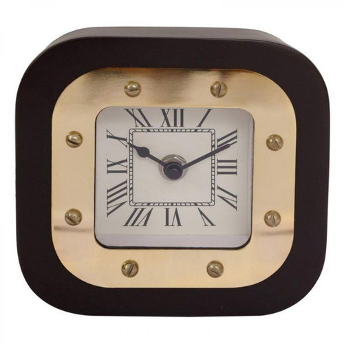 Paris Prix - Horloge à Poser Vouman 14cm Or & Noir - Paris Prix