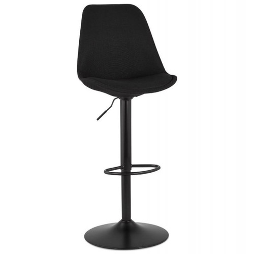 Mes - Chaise de bar réglable 48x55x120/123 cm en tissu noir - LUCIE Mes  - Marchand Maisonetstyles