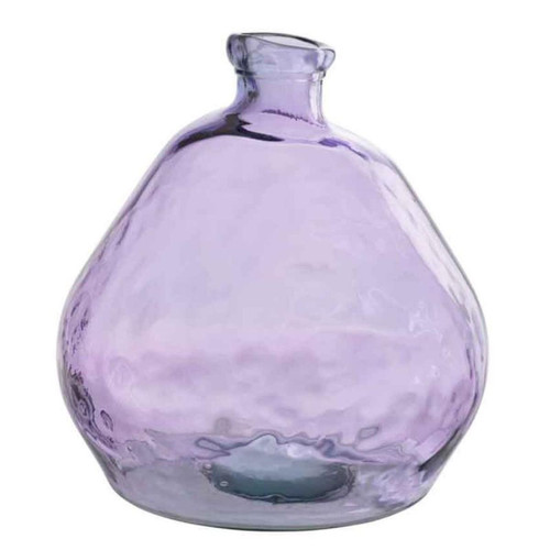 Paris Prix - Vase Rond Design en Verre Laura 46cm Lilas - Décoration Violet