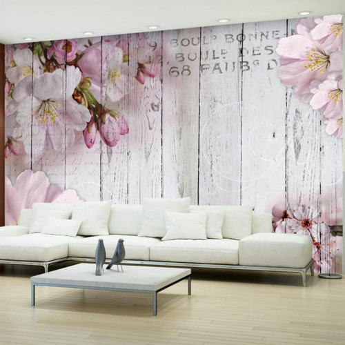 Paris Prix - Papier Peint Apple Blossoms 70 x 100 cm Paris Prix  - Papier peint