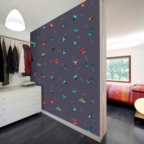 Paris Prix - Papier Peint Flight of Hummingbirds 50x1000cm Paris Prix - Revêtement sol & mur