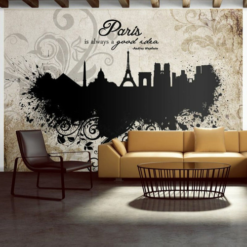 Paris Prix - Papier Peint Paris is Always a Good Idea Vintage 105 x 150 cm Paris Prix  - Revêtement sol & mur