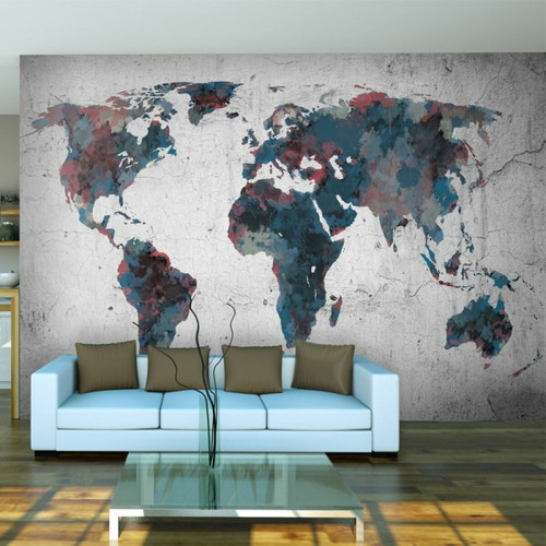 Paris Prix - Papier Peint World Map on the Wall 231 x 300 cm Paris Prix  - Papier peint