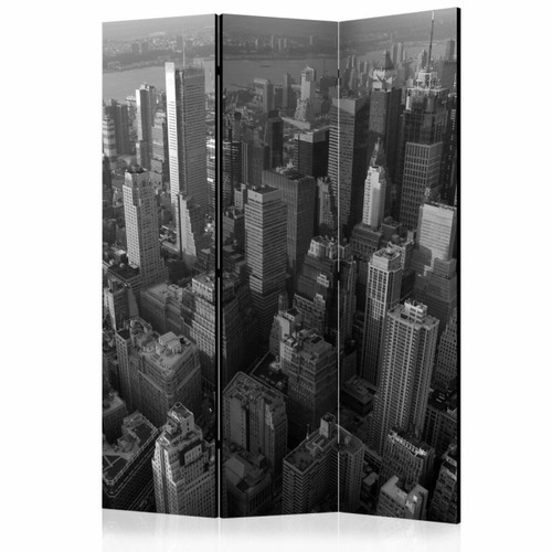 Paris Prix - Paravent 3 Volets New York : Skyscrapers Bird's Eye View 135x172cm Paris Prix  - Paravent new york