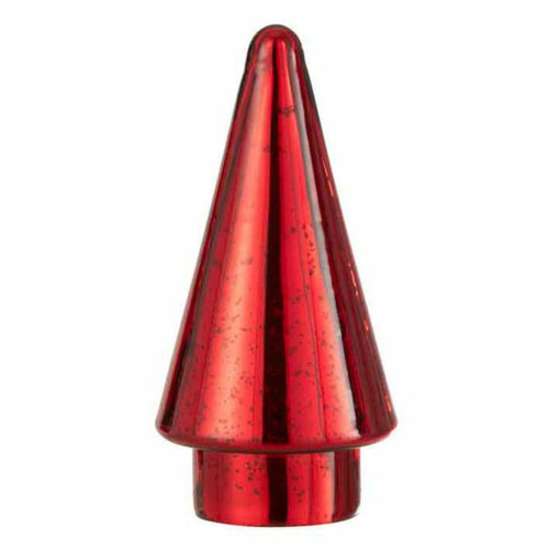 Paris Prix - Sapin de Noël en Verre Led 19cm Rouge Paris Prix  - Figurine Noël Décorations de Noël