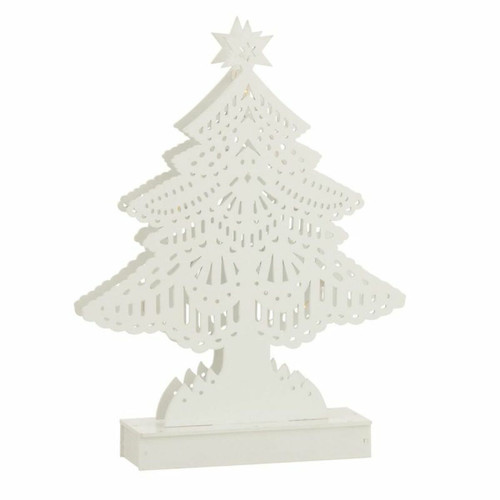 Paris Prix - Sapin de Noël Led Déco Christmas 33cm Blanc Paris Prix - Décorations de Noël