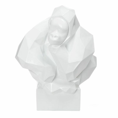 Paris Prix - Statue Design Sculpture Kenya 50cm Blanc - Statues Blanc