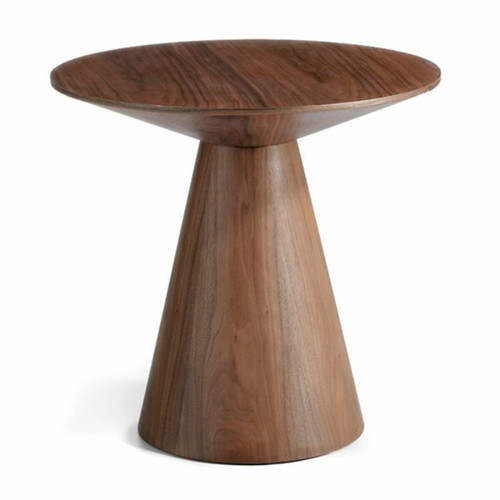 Angel Cerda - Table d'angle en bois de noyer Angel Cerda  - Table ronde design