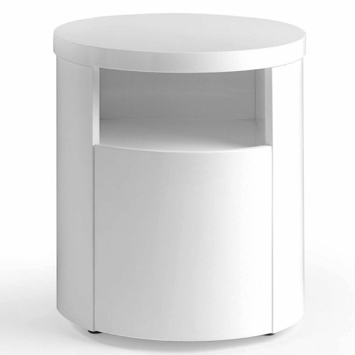 Angel Cerda -Table de chevet ronde en bois blanche Angel Cerda  - Chevet Design