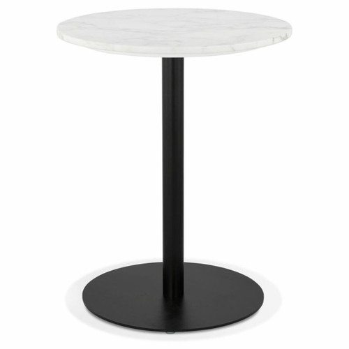 Tables d'appoint Paris Prix Table de Repas Design Esperanza 76cm Blanc & Noir