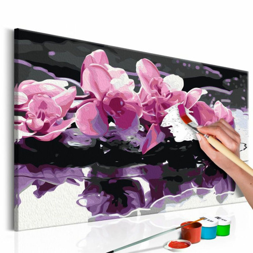 Paris Prix - Tableau à Peindre Soi-Même Orchidée Violette 40x60cm Paris Prix  - Tableau paysage Tableaux, peintures