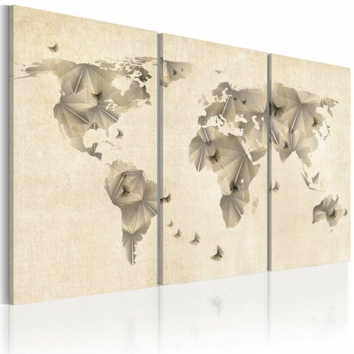 Paris Prix - Tableau Imprimé 3 Panneaux Atlas des Papillons 60 x 90 cm Paris Prix  - Tableaux, peintures
