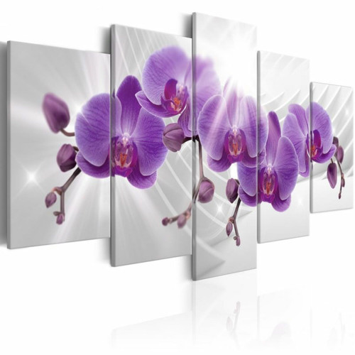 Paris Prix - Tableau Imprimé Abstract Garden : Purple Orchis 100 x 200 cm Paris Prix  - Paris garden