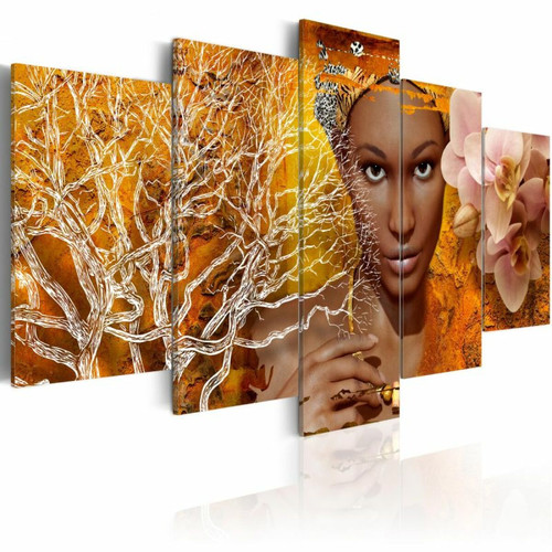 Paris Prix - Tableau Imprimé Histoires Africaines 100 x 200 cm Paris Prix  - Tableau africain