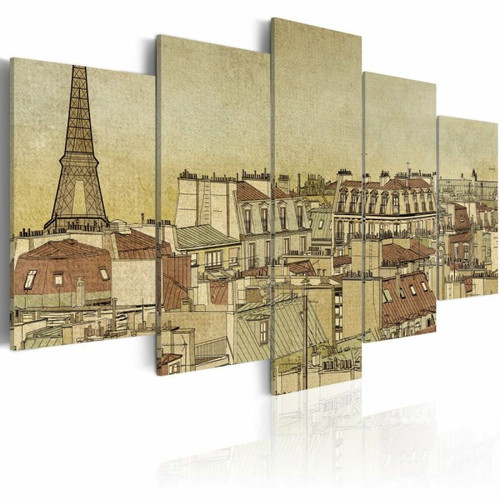 Paris Prix - Tableau Imprimé Paris au Siècle Dernier 50 x 100 cm Paris Prix  - Tableaux, peintures Paris Prix