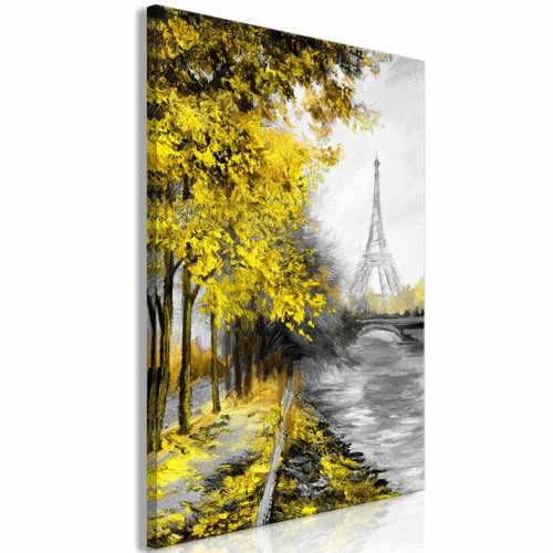 Paris Prix - Tableau Imprimé Paris Channel Yellow 60 x 90 cm Paris Prix  - tableau xxl Tableaux, peintures