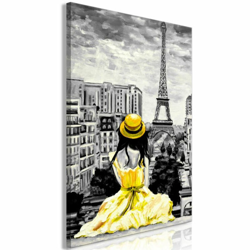 Paris Prix - Tableau Imprimé Paris Colour Yellow 60 x 90 cm Paris Prix  - tableau xxl Tableaux, peintures