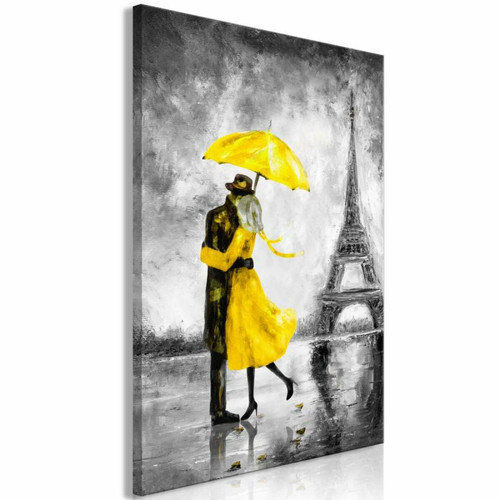 Paris Prix - Tableau Imprimé Paris Fog Yellow 60 x 90 cm Paris Prix  - Décoration