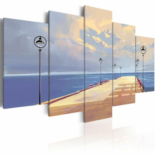 Paris Prix - Tableau Imprimé Seaside Walk 100 x 200 cm Paris Prix  - Tableau paysage Tableaux, peintures