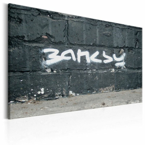 Paris Prix - Tableau Imprimé Signature - Banksy 80 x 120 cm Paris Prix  - Tableaux, peintures