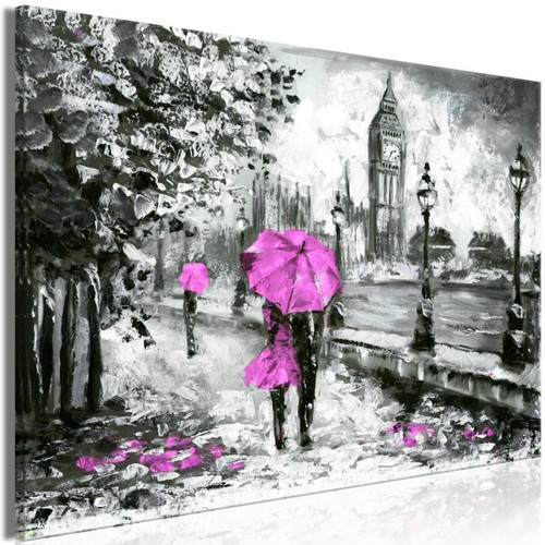 Paris Prix - Tableau Imprimé Walk in London Wide Pink 60 x 90 cm Paris Prix  - Tableau london