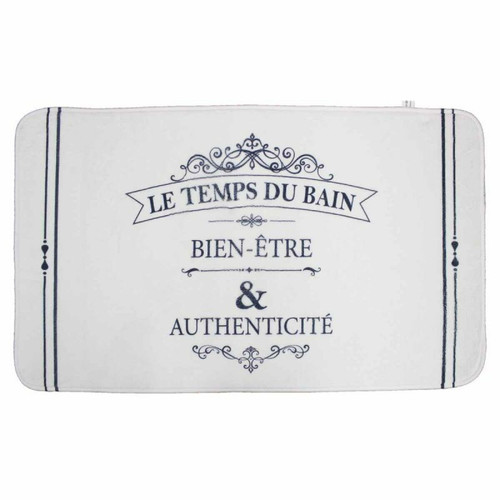 Paris Prix - Tapis de Bain Imprimé Vintage 45x75cm Blanc Paris Prix  - Maison