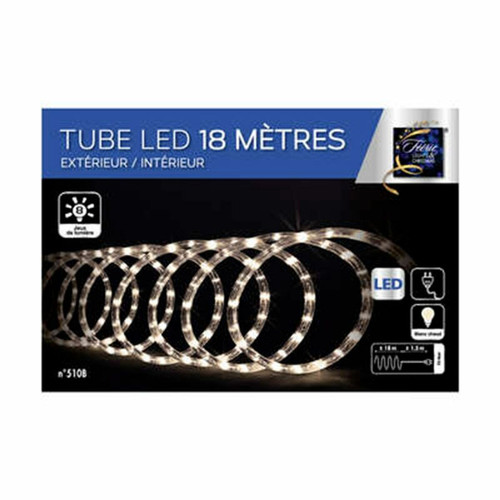 Feeric Christmas - Guirlande lumineuse extérieur Tube LED 8 fonctions 18 m Blanc chaud Feeric Christmas  - Tube lumineux exterieur