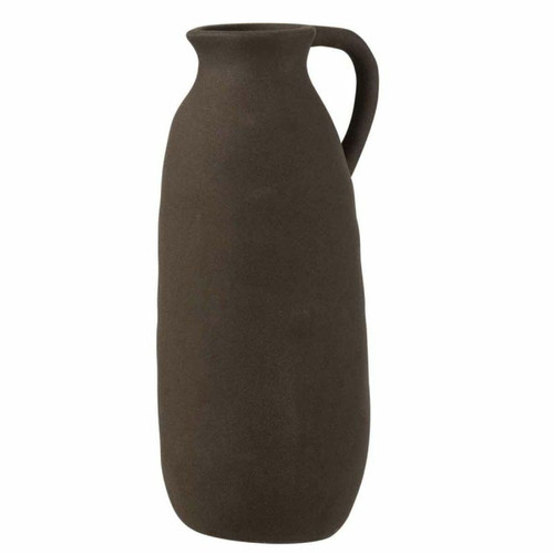 Paris Prix - Vase Design en Céramique Cruche 35cm Noir - Vases Noir et blanc