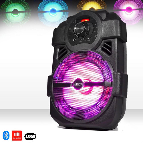 Party Light & Sound -Enceinte mobile KARAOKE batterie 250W à LEDs RVB - USB/BLUETOOTH/FM - Party Sound Handy250 Party Light & Sound  - Party Light & Sound