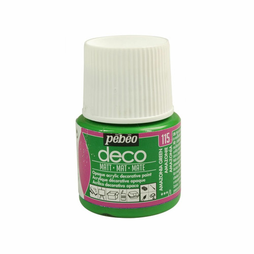 Pebeo - Peinture acrylique opaque mate - Vert amazonie - 45 ml Pebeo  - Peinture acrylique mate