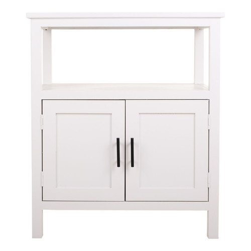 Pegane - Buffet, meuble de rangement en bois avec 2 portes coloris blanc - Longueur 68 x Profondeur 40 x Hauteur 80 cm Pegane  - Chiffonnier blanc Buffets, chiffonniers