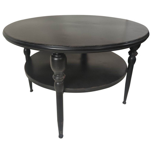 Pegane - Table d'appoint ronde en métal coloris noir - diamètre 70 x Hauteur 45 cm Pegane - Tables d'appoint